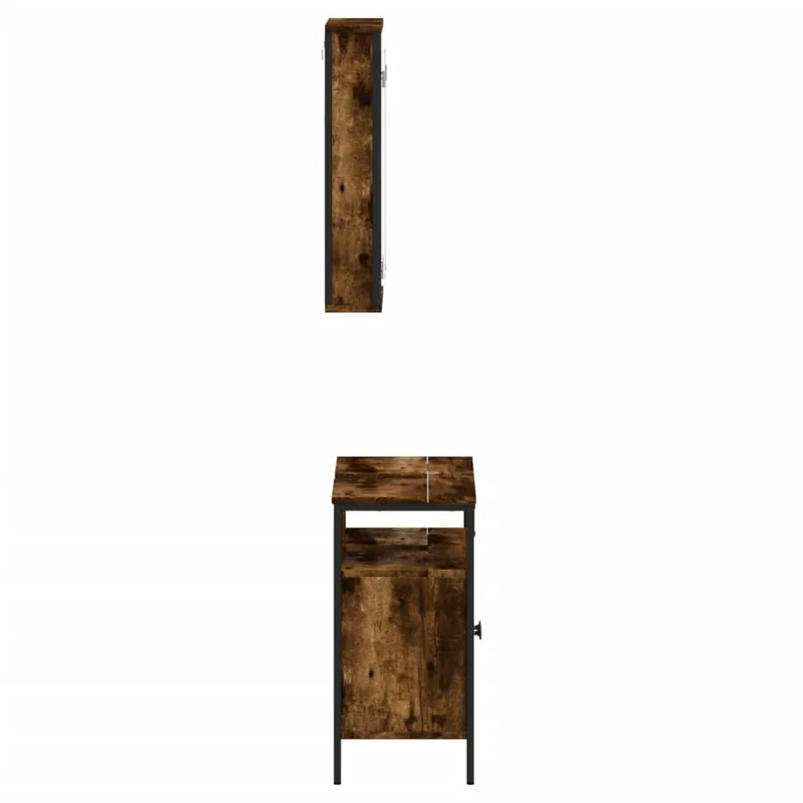 Ensemble de meubles de salle de bain 2 pcs Chêne fumé - 7
