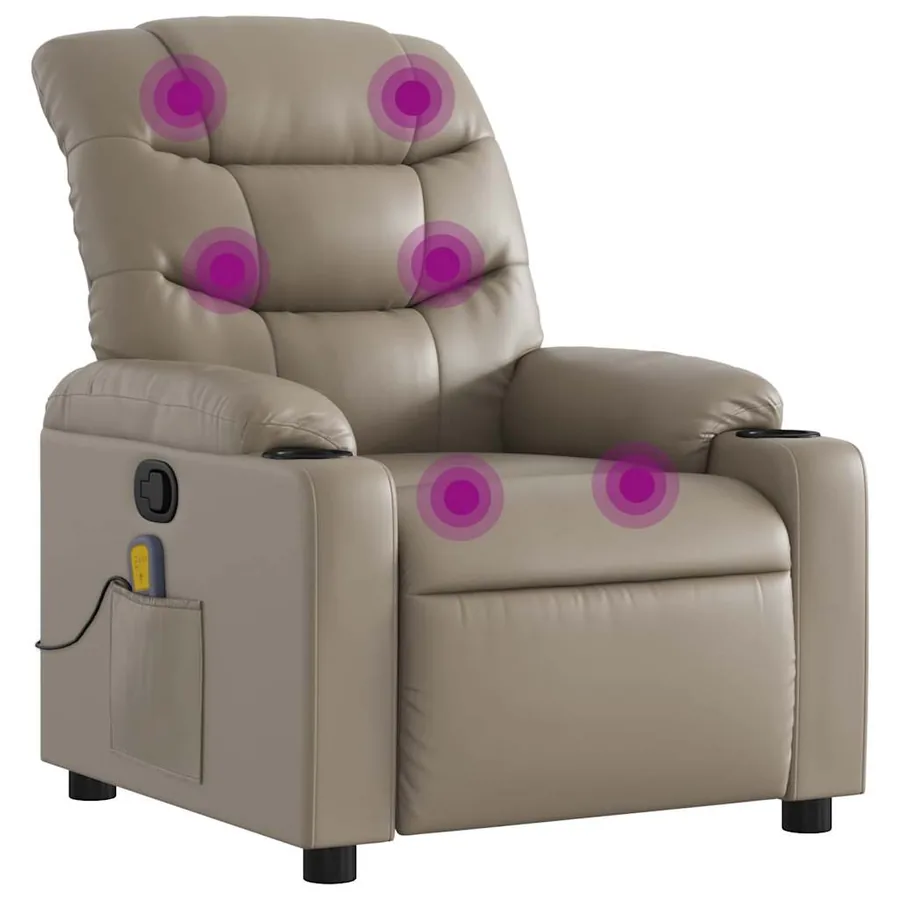 Fauteuil de massage inclinable Cappuccino Similicuir - 2