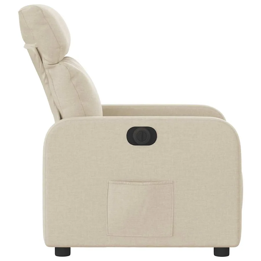 Fauteuil inclinable électrique Crème Tissu - 10