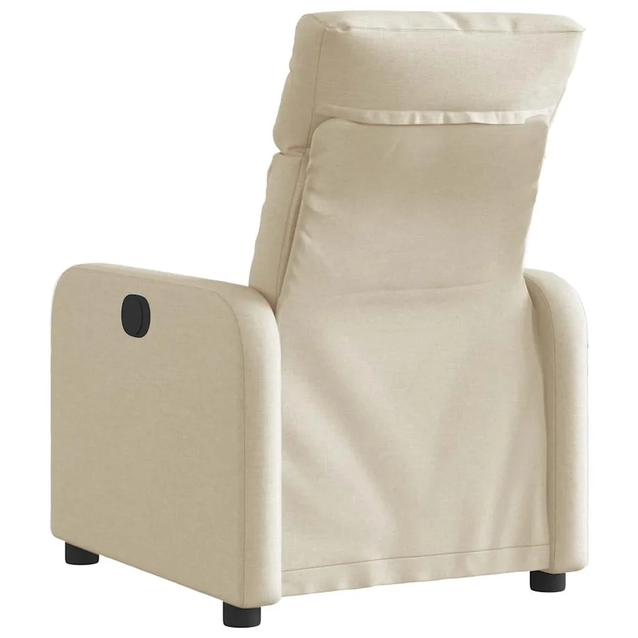 Fauteuil inclinable électrique Crème Tissu - 5