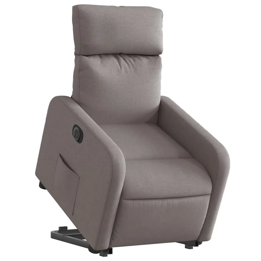 Fauteuil inclinable électrique taupe tissu - 3