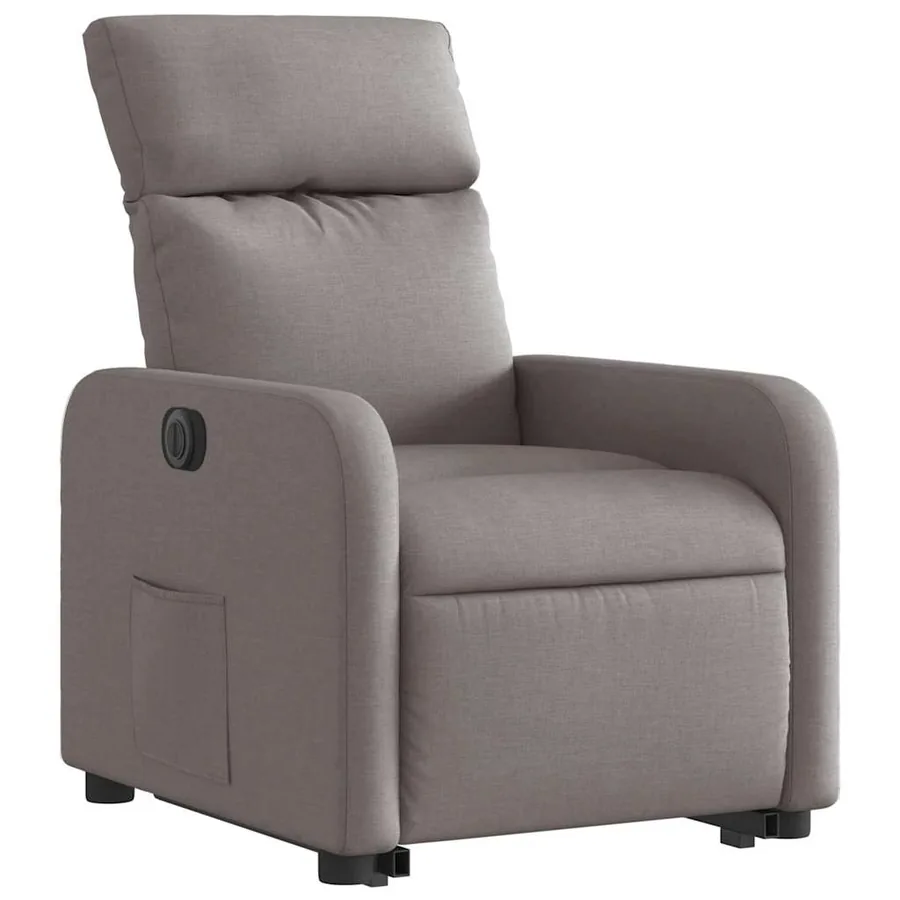Fauteuil inclinable électrique taupe tissu - 4