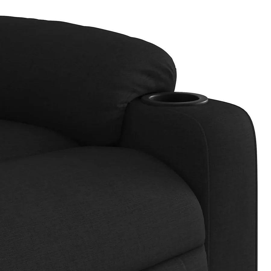Fauteuil inclinable de massage électrique Noir Tissu - 12