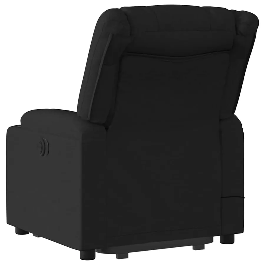 Fauteuil inclinable de massage électrique Noir Tissu - 5