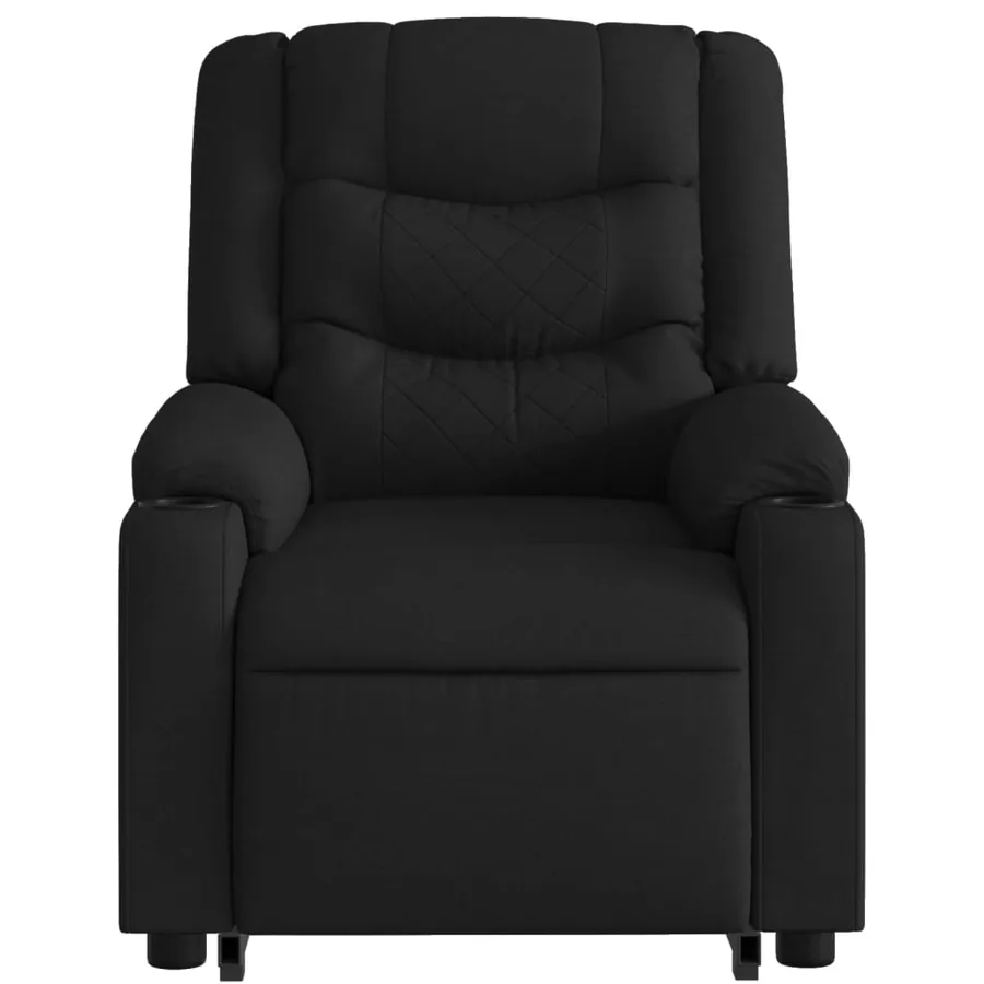 Fauteuil inclinable de massage électrique Noir Tissu - 9