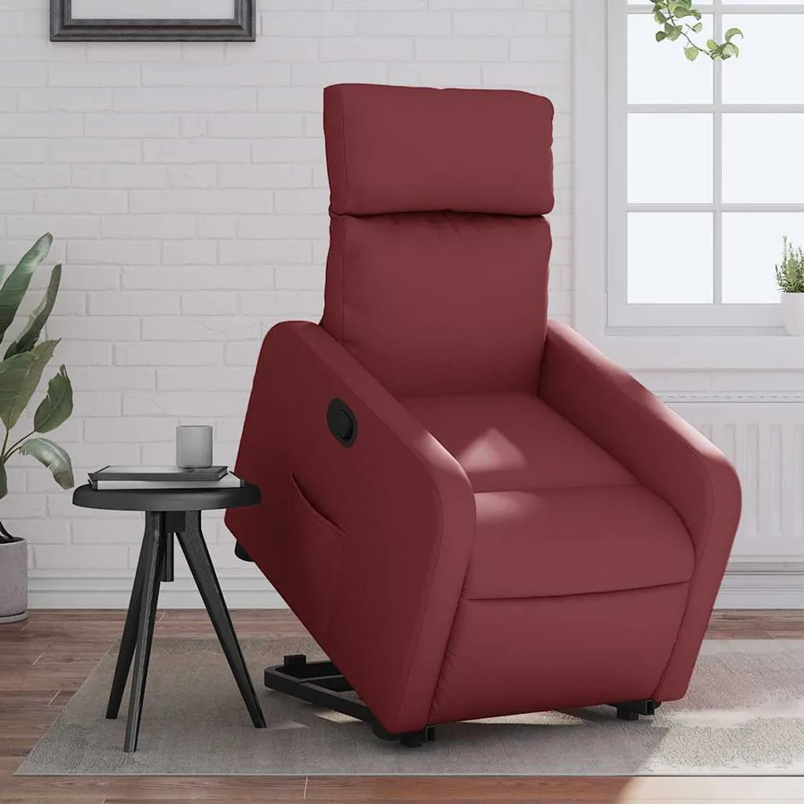 Fauteuil inclinable Rouge bordeaux Similicuir - 15