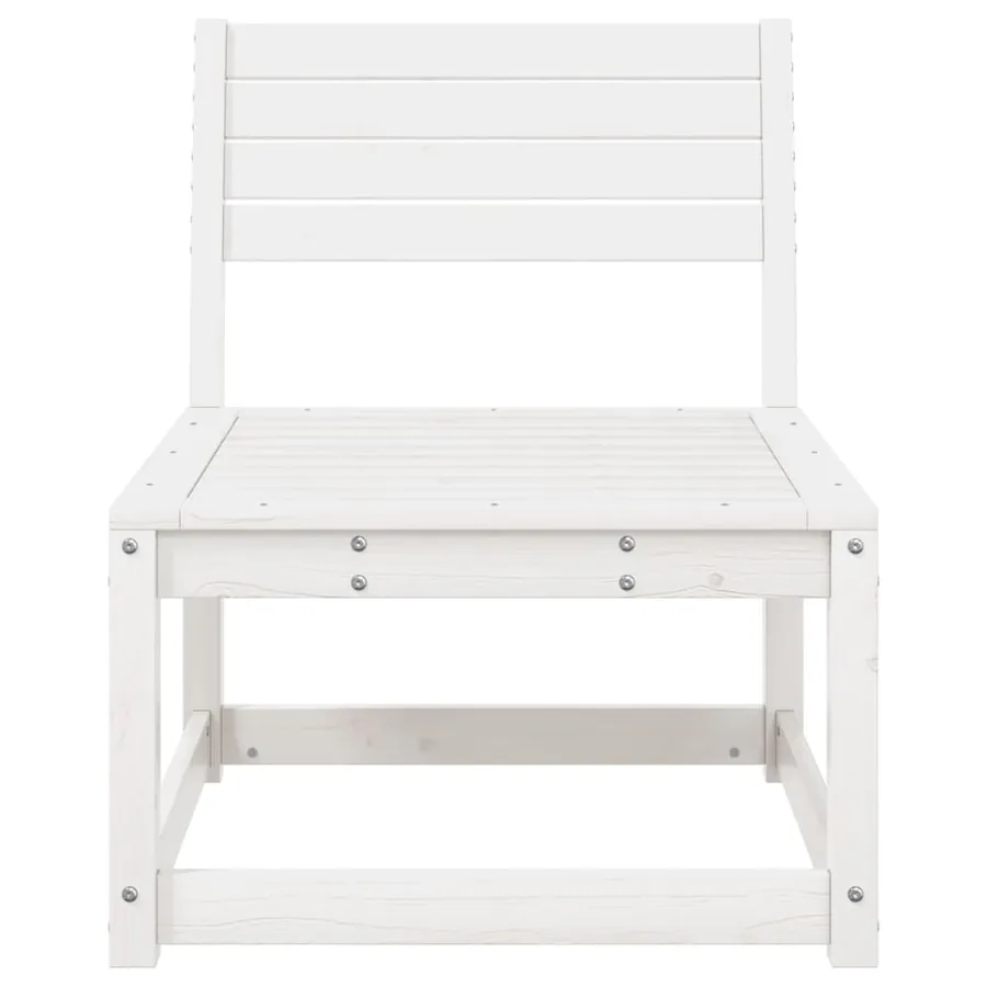 Canapé de jardin blanc bois de pin massif - 4