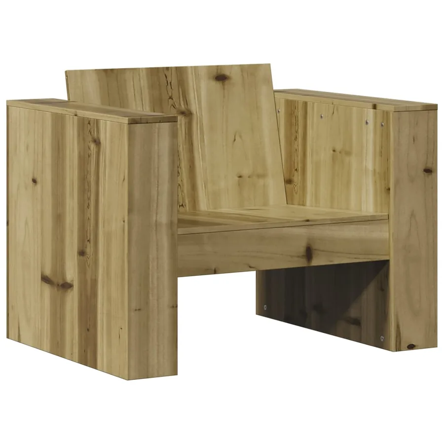 Canapé de jardin 79x60x62 cm bois de pin imprégné - 2