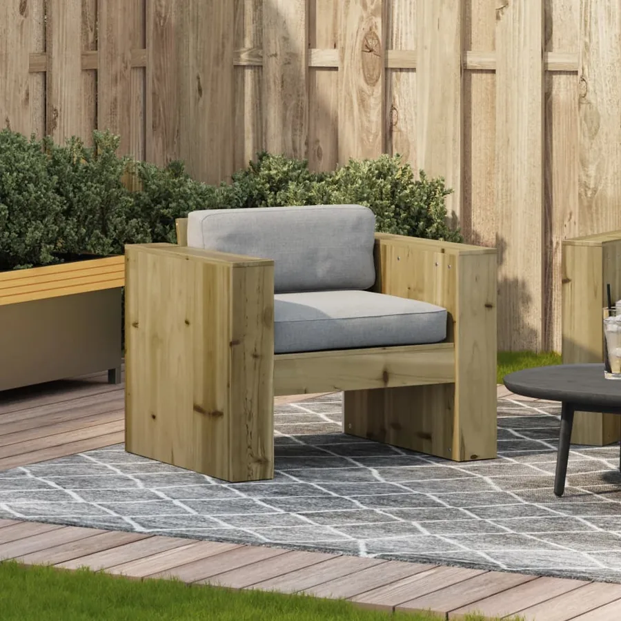 Canapé de jardin 79x60x62 cm bois de pin imprégné - 3