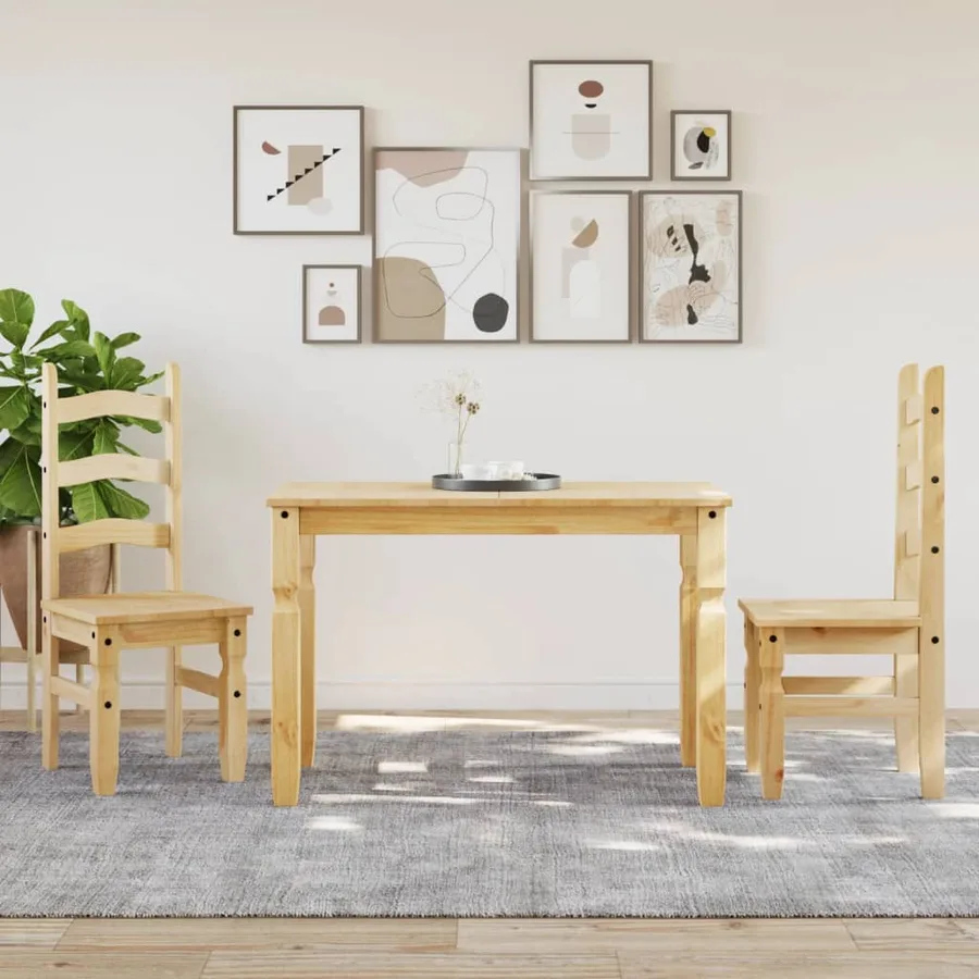 Table à manger Corona 112x60x75 cm bois massif de pin - 3