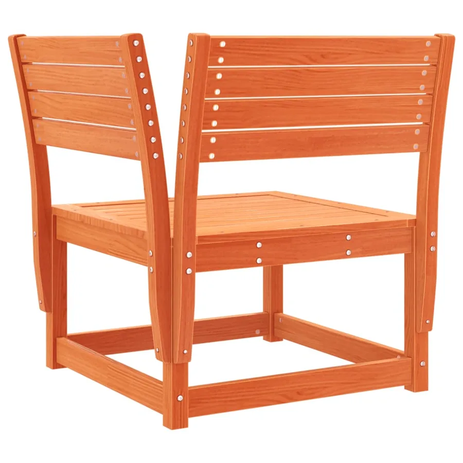 Canapé d'angle de jardin cire marron 73x73x78cm bois pin massif - 6
