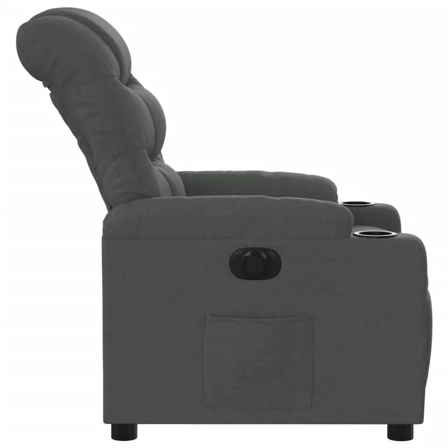 Fauteuil inclinable électrique Gris foncé Tissu - 10