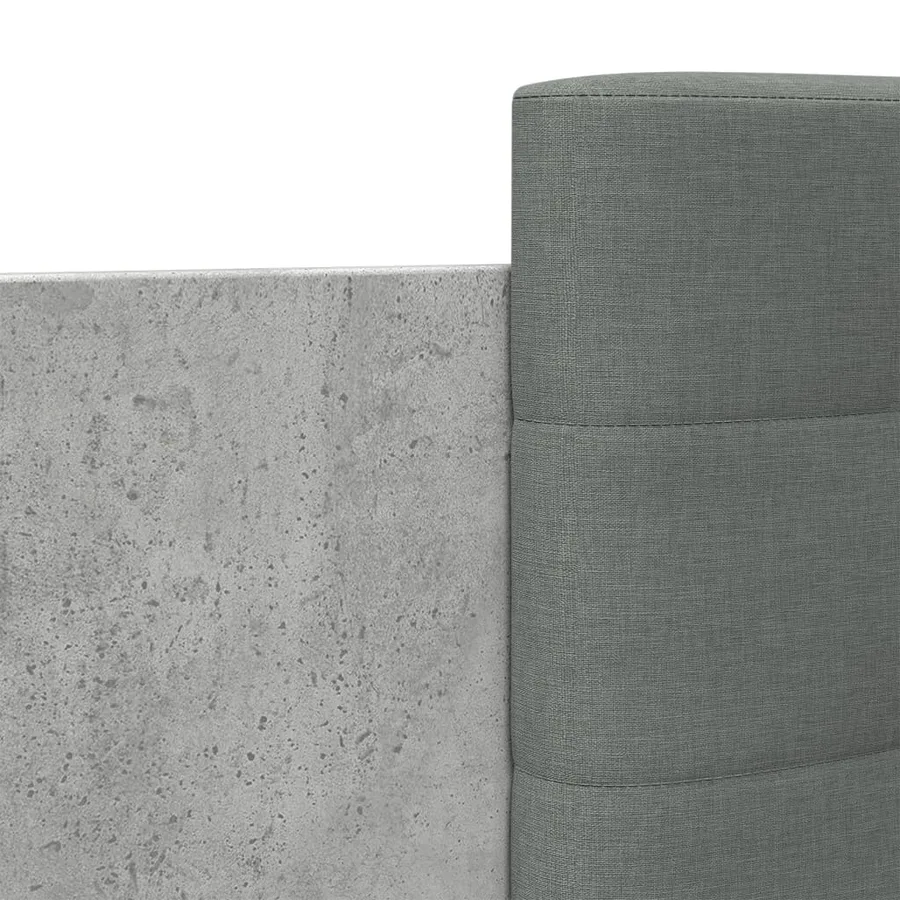 Cadre de lit avec LED sans matelas gris béton 200x200 cm - 9