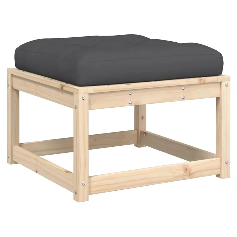 Salon de jardin 5 pcs avec coussins bois de pin massif - 4