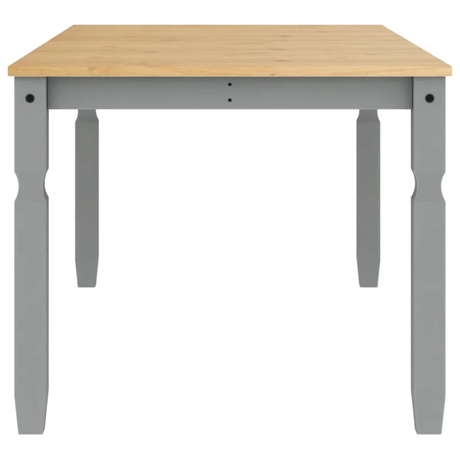 Table à manger Corona gris 180x90x75 cm bois massif de pin - 5
