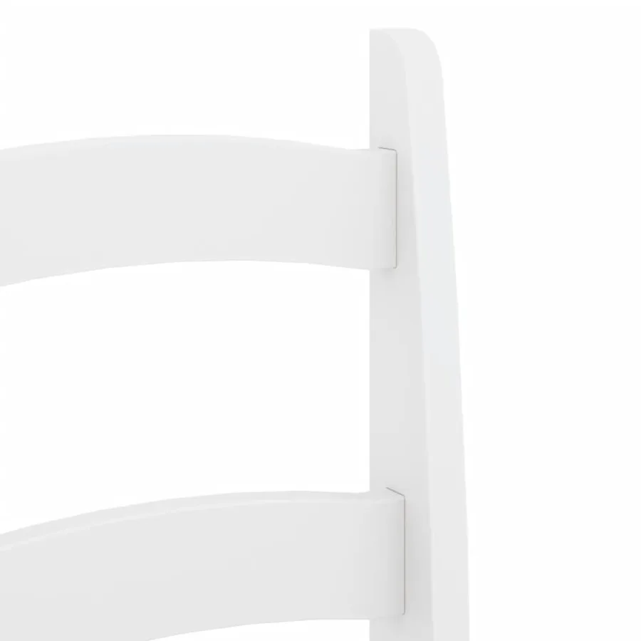 Chaises à manger lot de 2 blanc 40x46x99 cm bois massif de pin - 8
