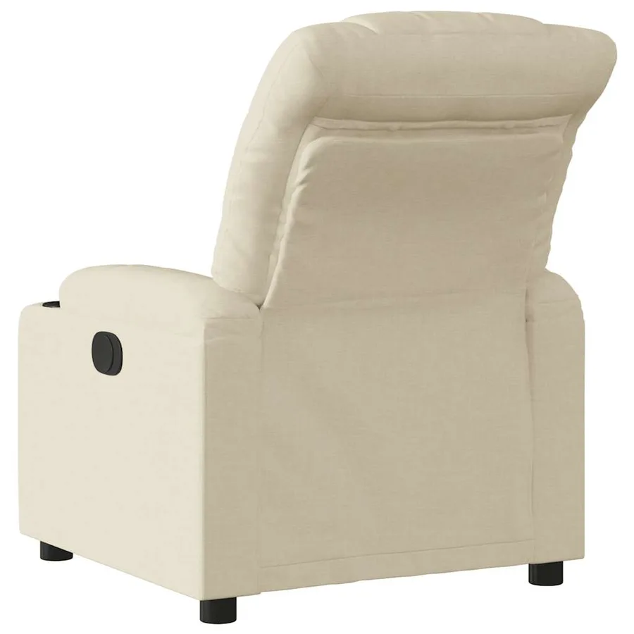 Fauteuil inclinable électrique Crème Tissu - 5