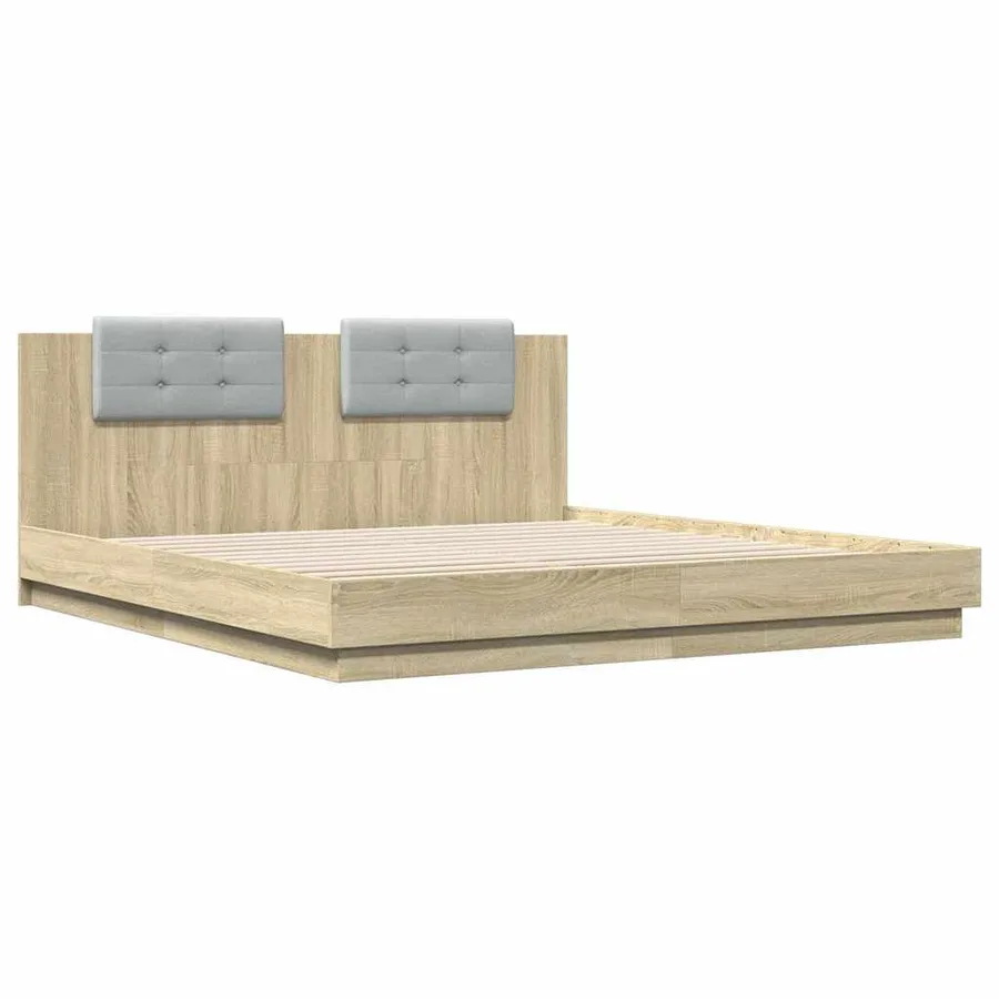 Cadre de lit avec LED sans matelas chêne sonoma 180x200 cm - 3