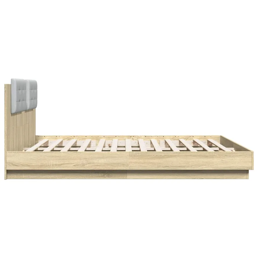 Cadre de lit avec LED sans matelas chêne sonoma 180x200 cm - 7