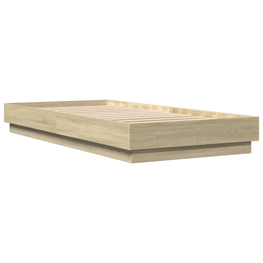 Cadre de lit sans matelas avec lumières LED 90x200 cm - 8