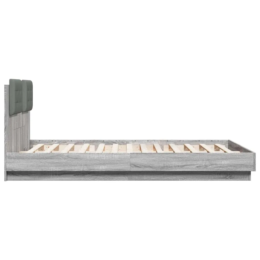 Cadre de lit sans matelas sonoma gris 140x200 cm - 5