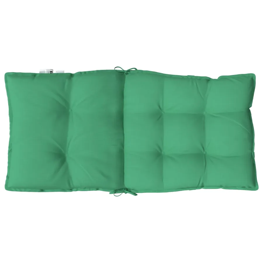 Coussins de chaise à dossier bas lot de 6 vert tissu oxford - 6