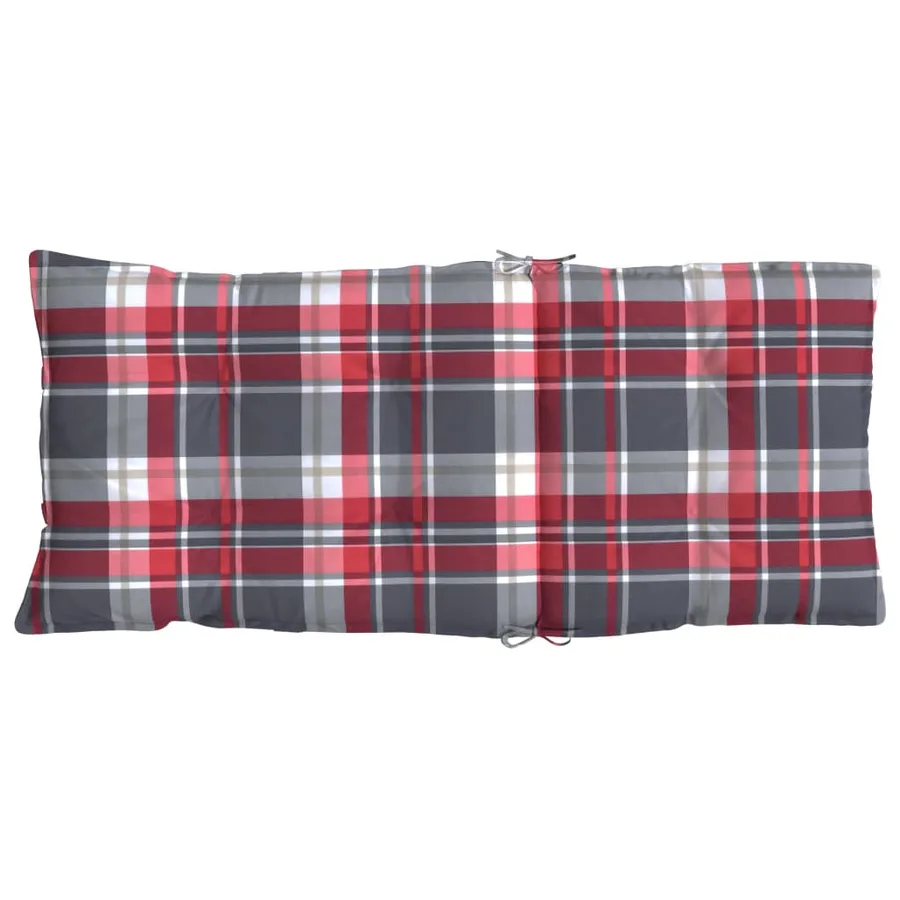 Coussins de chaise à dossier haut lot de 6 motif carreaux rouge - 7