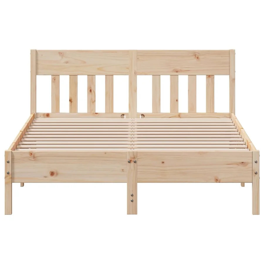 Cadre de lit sans matelas 120x190 cm bois de pin massif - 4