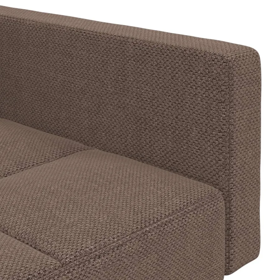 Canapé-lit à 2 places avec deux oreillers taupe tissu - 9