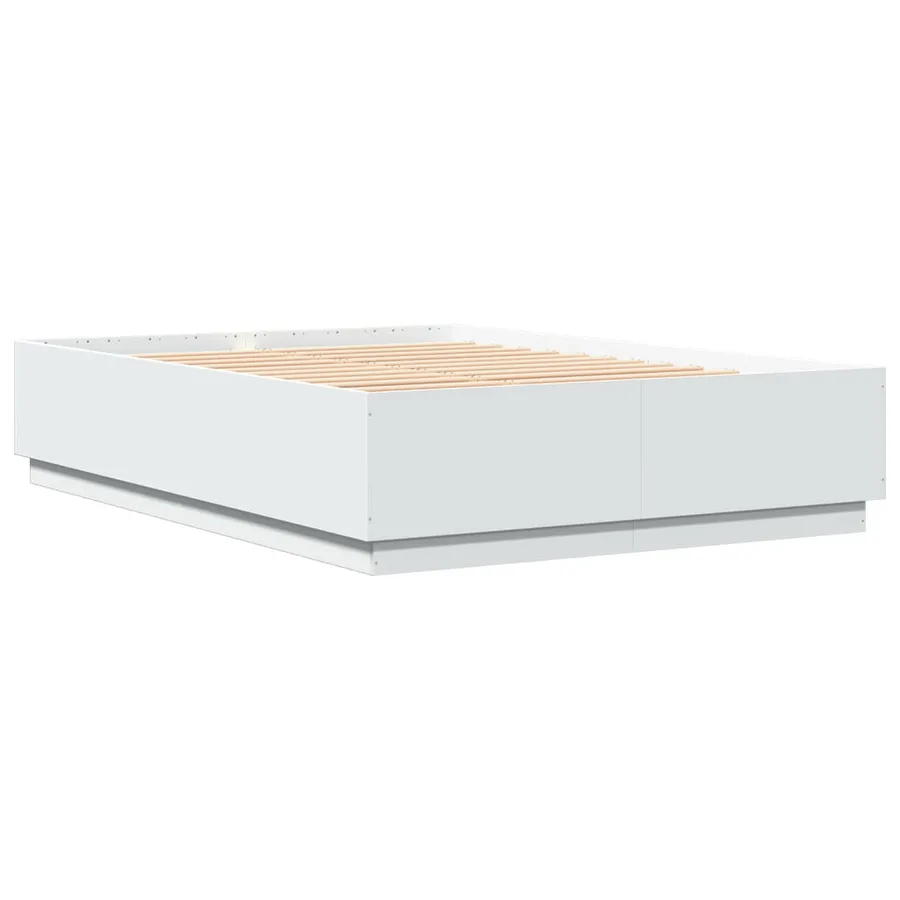 Cadre de lit sans matelas blanc 150x200 cm - 6