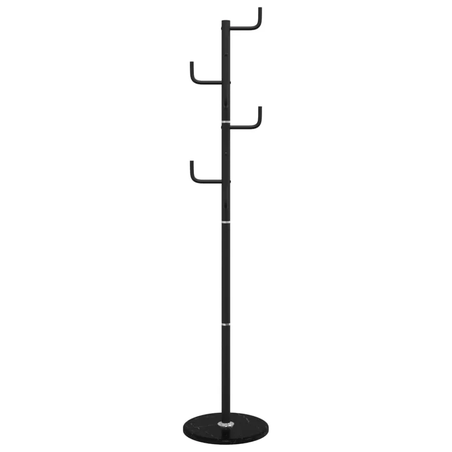 Porte-manteau noir 183 cm fer enduit de poudre - 5