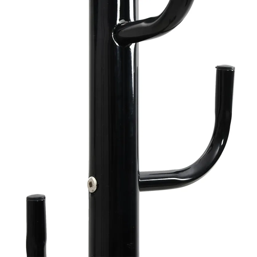 Porte-manteau noir 183 cm fer enduit de poudre - 7