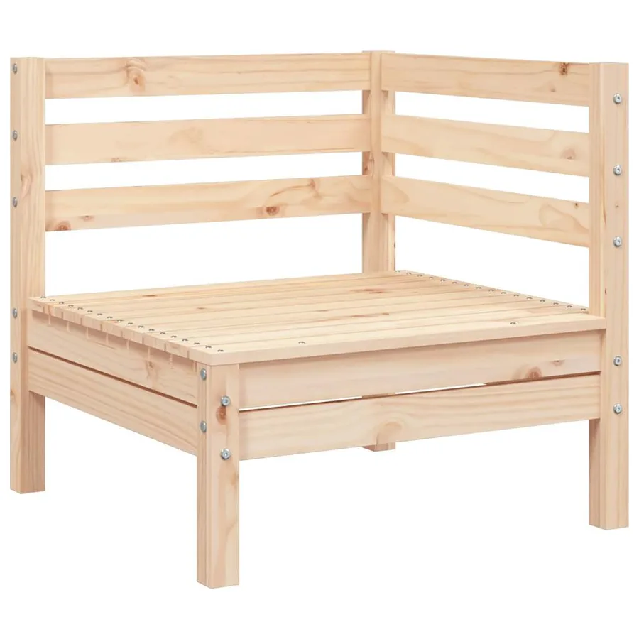 Canapé d'angle de jardin bois de pin massif - 2