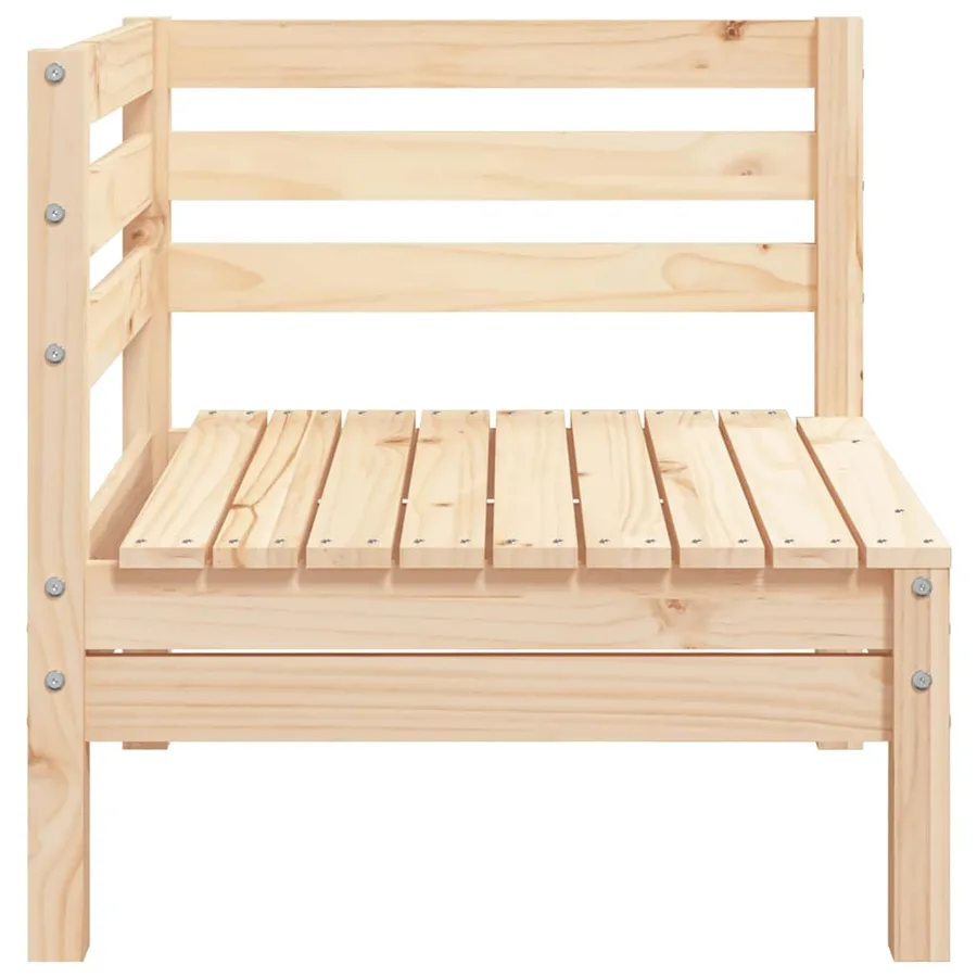 Canapé d'angle de jardin bois de pin massif - 5