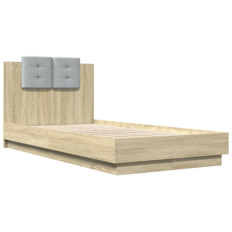 Cadre de lit sans matelas chêne sonoma 90x190 cm - 3