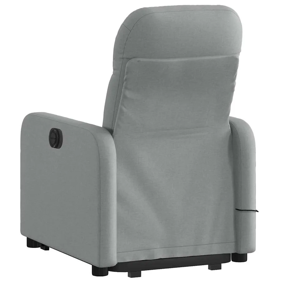 Fauteuil inclinable de massage électrique Gris clair Tissu - 5