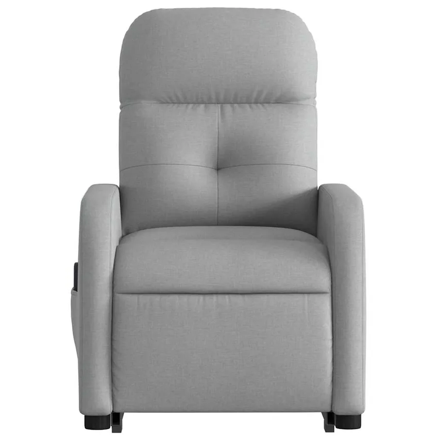 Fauteuil inclinable de massage électrique Gris clair Tissu - 9