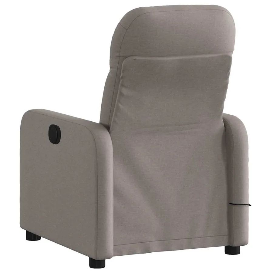 Fauteuil de massage inclinable électrique Taupe Tissu - 5