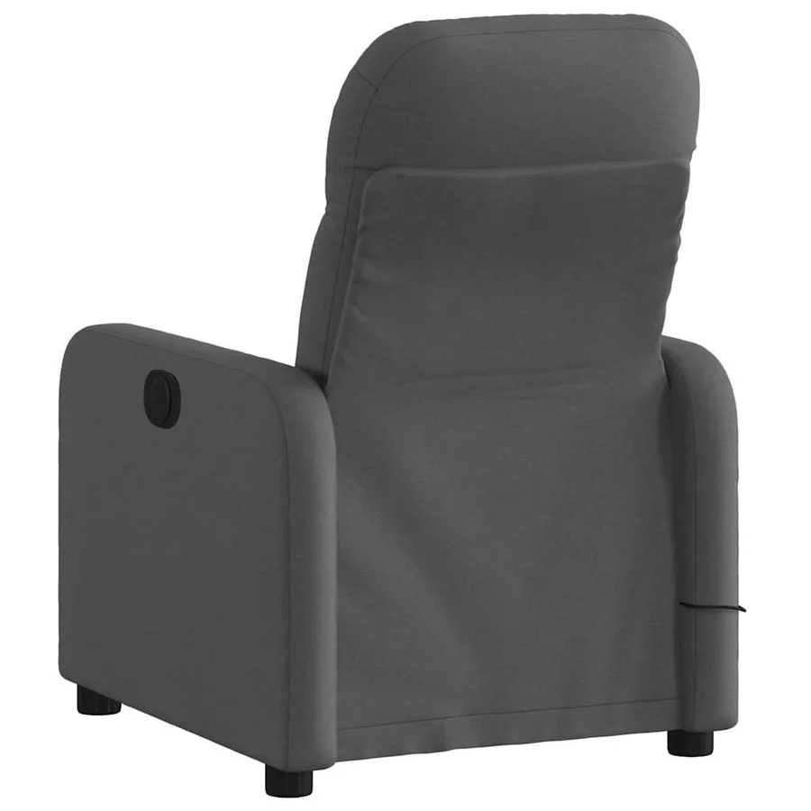 Fauteuil inclinable de massage électrique gris foncé tissu - 5