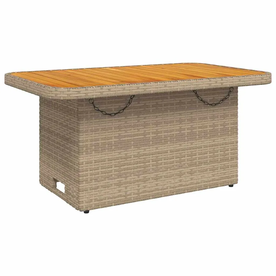 Ensemble à manger de jardin et coussins 2 pcs beige poly rotin - 4