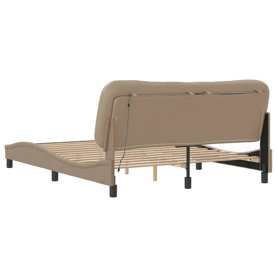 Cadre de lit avec LED sans matelas Hvar cappuccino 160x200 cm - 9