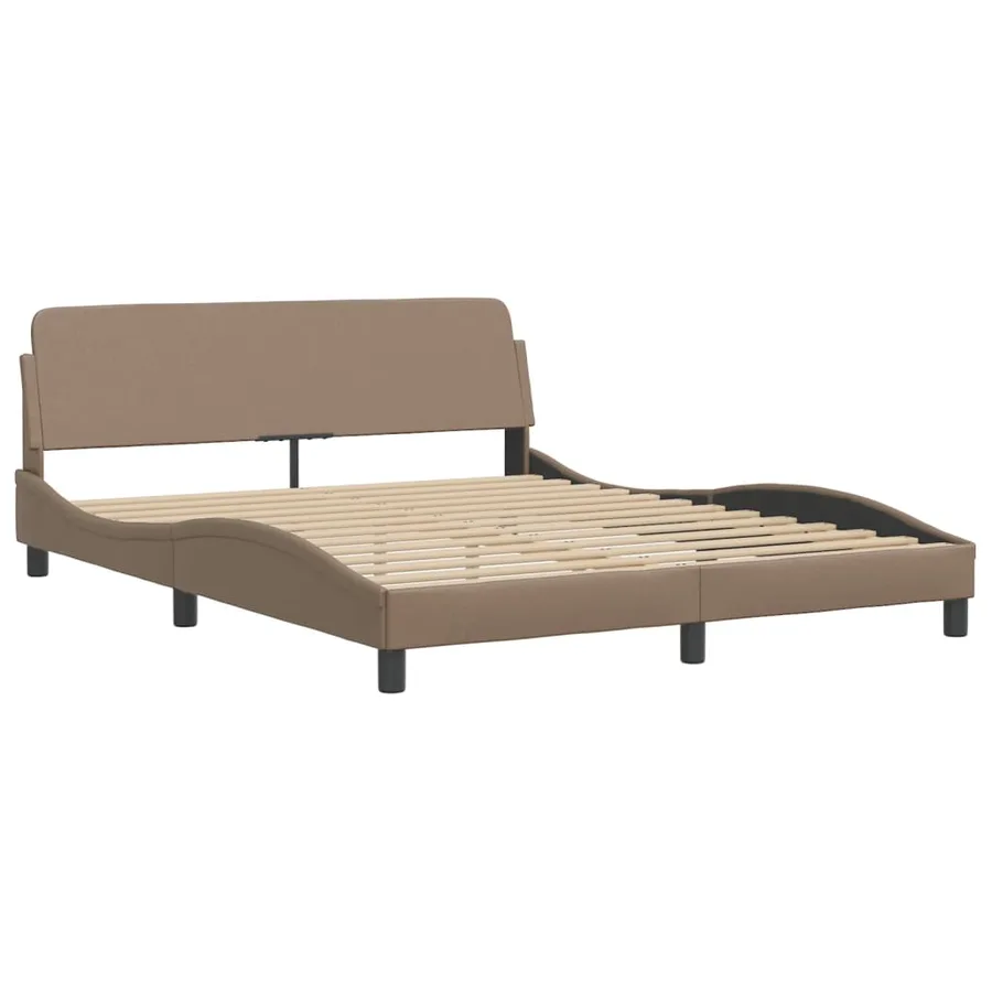 Lit avec matelas Hvar cappuccino 160x200 cm similicuir - 4