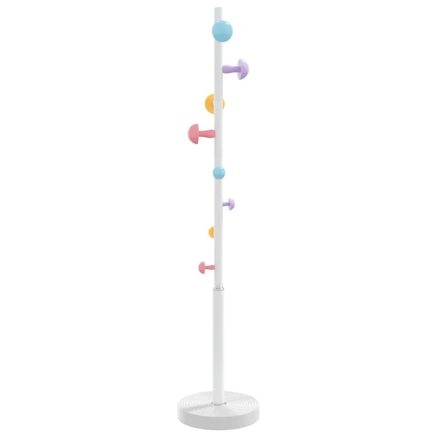 Porte-manteau blanc 172 cm fer enduit de poudre - 2