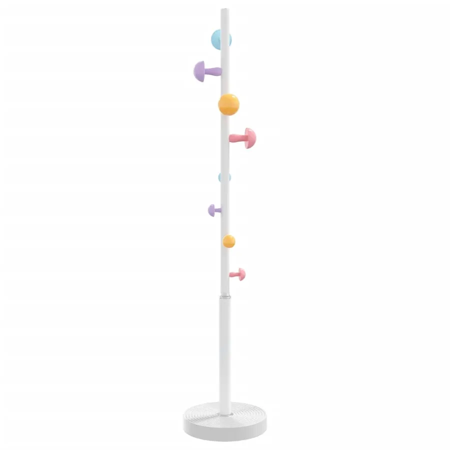 Porte-manteau blanc 172 cm fer enduit de poudre - 6