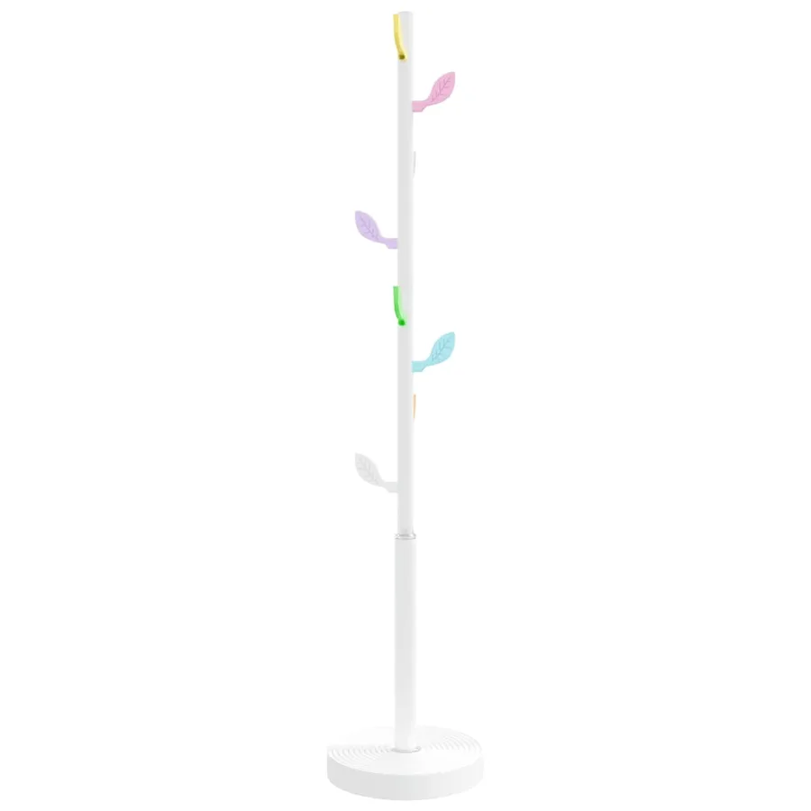 Porte-manteau blanc 172 cm fer enduit de poudre - 2