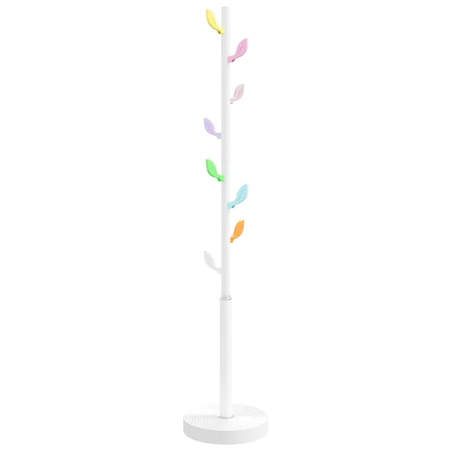 Porte-manteau blanc 172 cm fer enduit de poudre - 4