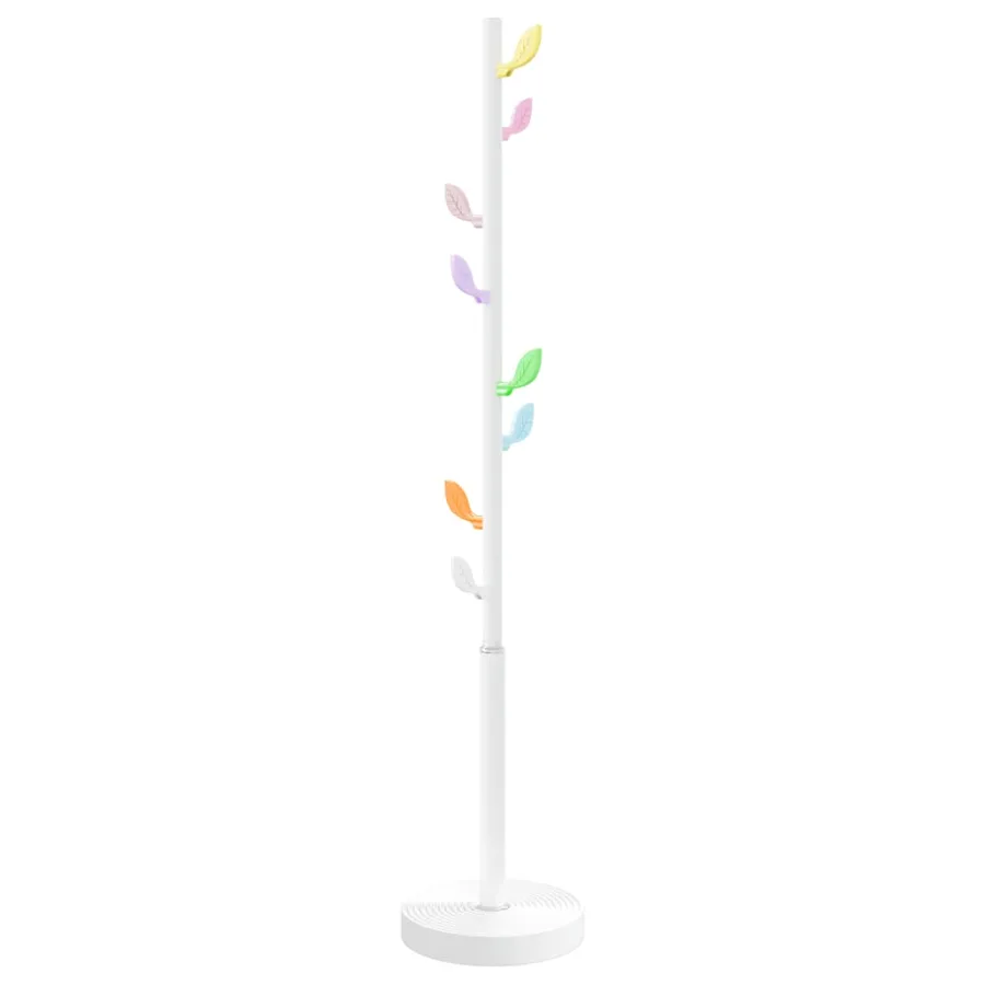 Porte-manteau blanc 172 cm fer enduit de poudre - 5