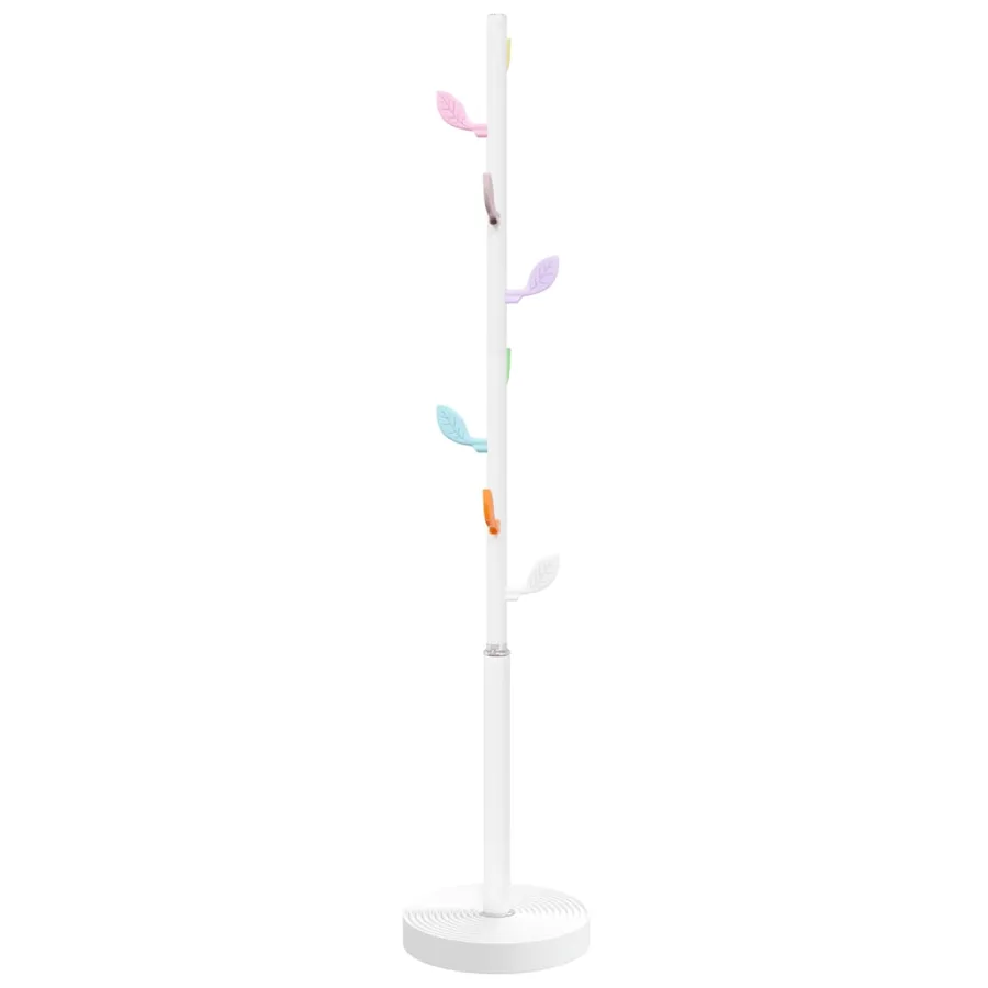 Porte-manteau blanc 172 cm fer enduit de poudre - 6