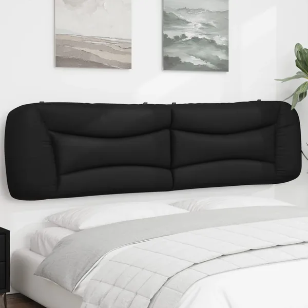 Coussin de tête de lit Hvar noir 200 cm similicuir