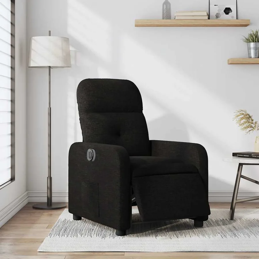 Fauteuil inclinable électrique Noir Tissu - 15
